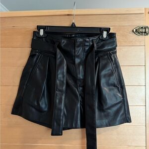 Black Vegan Leather Short BLANKNYC
